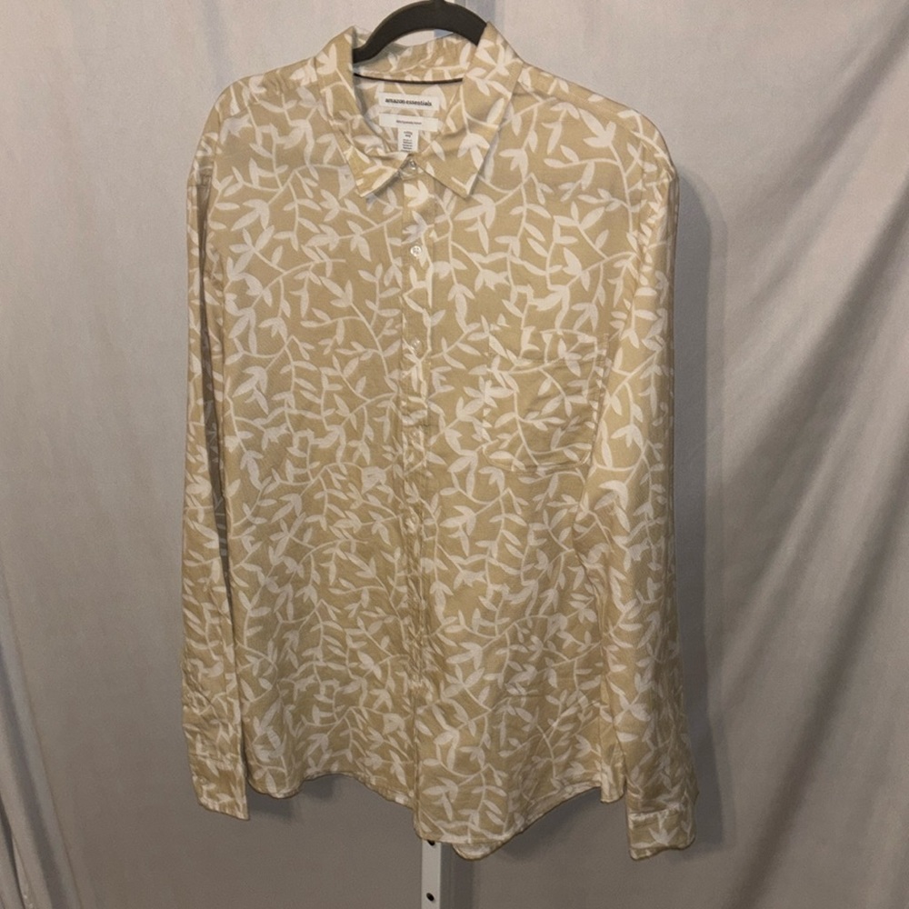 Amazon Essentials Linen Button Down XXL NWT